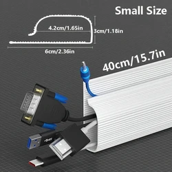 Sleek Under-Desk Cable Management Tray & Cord Organizer (White Small Size)