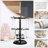 1 pièce, support à bijoux rotatif multicouche, présentoir à colliers, support de rangement de bijoux, support suspendu pour bracelets 4