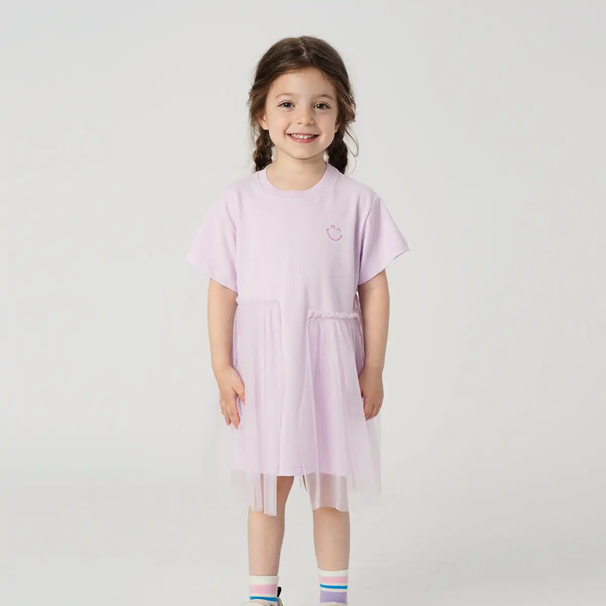 

MARC&JANIE Girls Summer Stitching Mesh Skirt Dresses 230861
