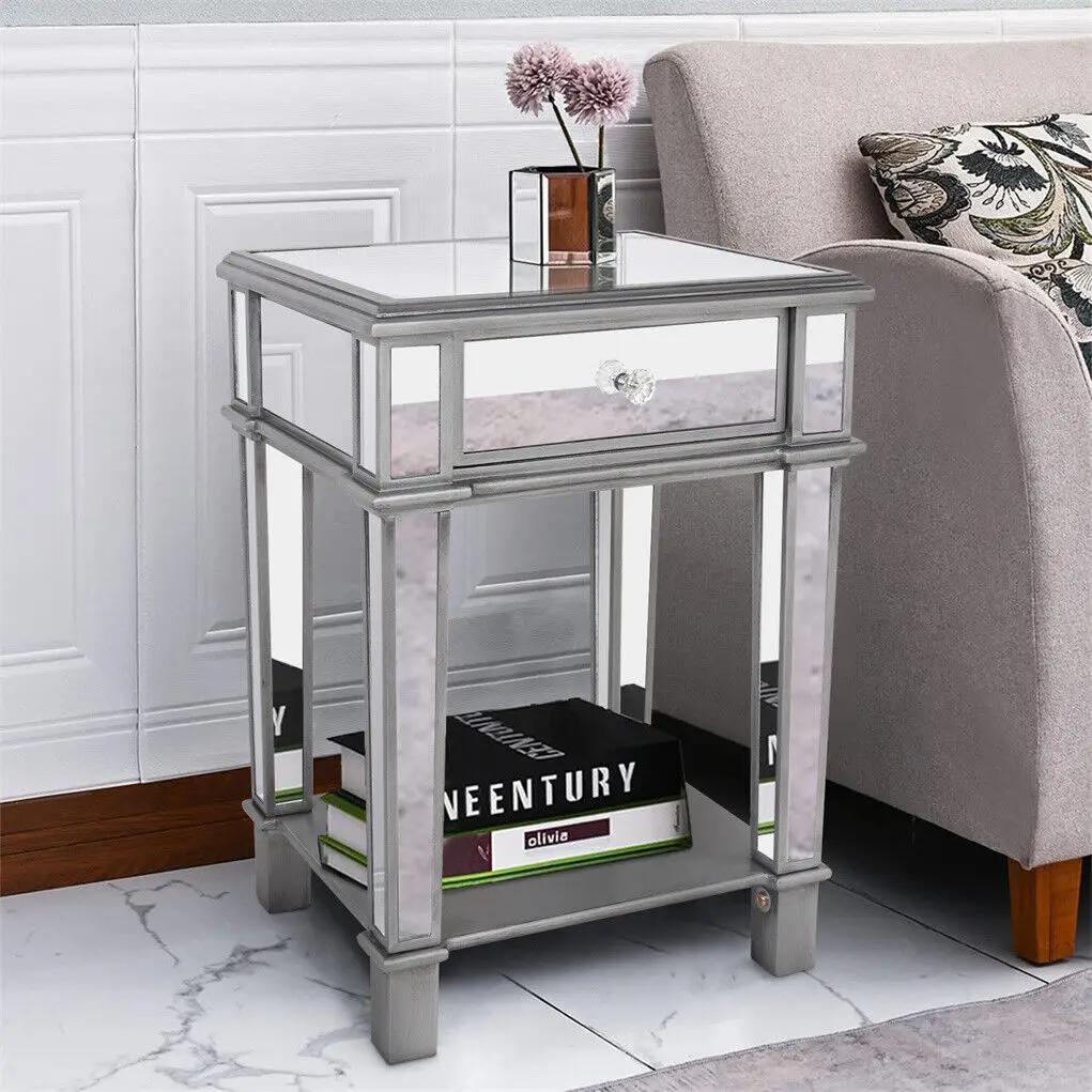 LUVODI Mirrored Side Table 9