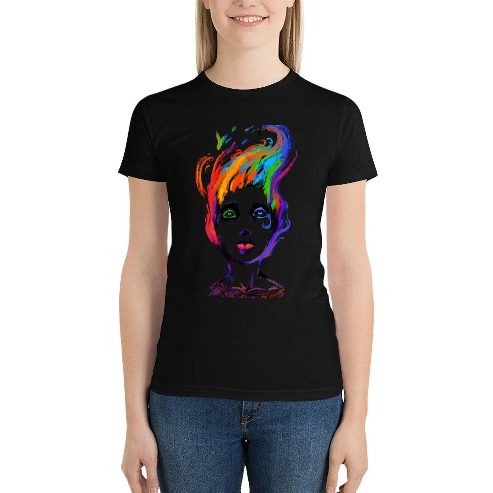 The Fishes Inside my Head T-Shirt oversized hippie clothes female shirts graphic tees tops for Women