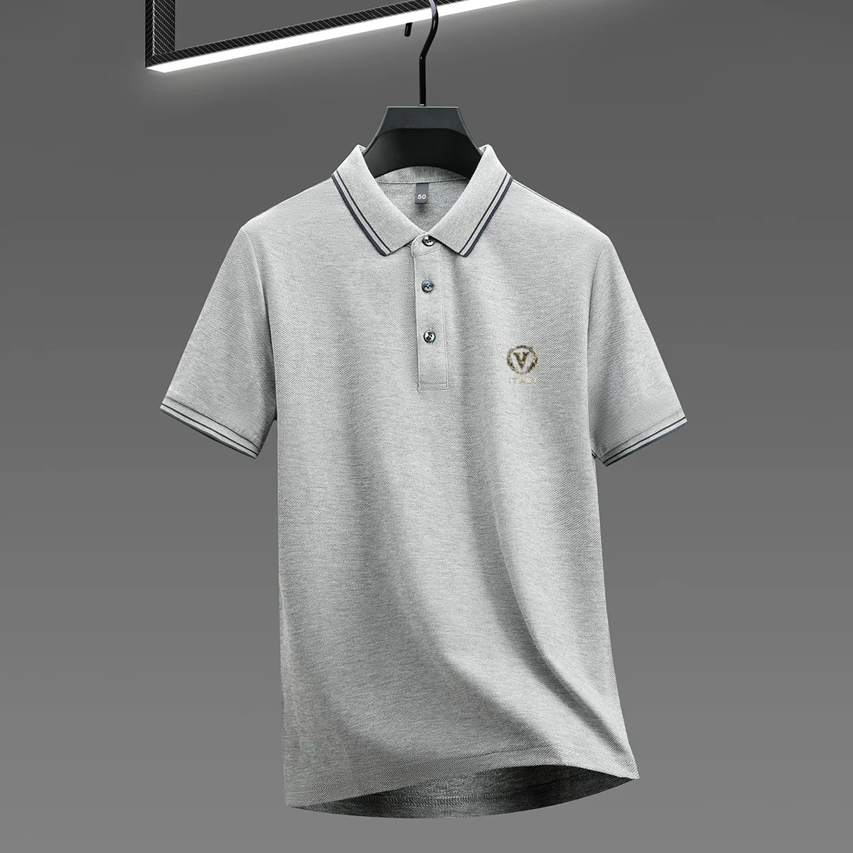 Men’s lapel collar polo shirt for summer fashion