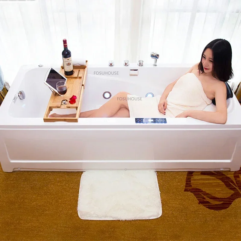 TG European Acrylic Bathtub Household Bathroom Bathtub Independent Surf Massage Light Luxury Aldult Spa Indoor Whirlpool Tub