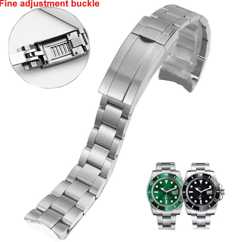 Cinturini Per Rolex Submariner Daytona Yacht-Master Gmt Cinturino Cinturino Glidelock Chiusura Bracciale In Acciaio Inossidabile 20Mm 21Mm