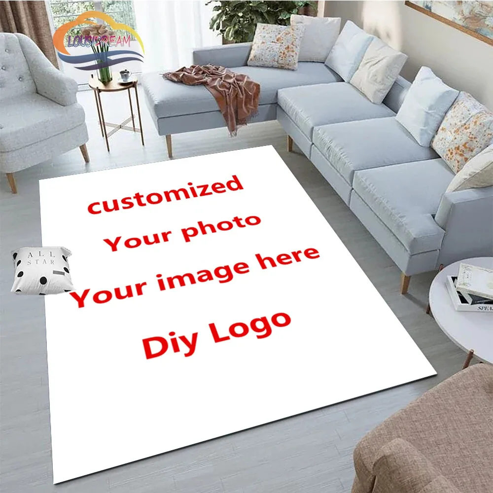 Personalized Customize Photo Logo Brand Image Carpet for Living Room Bedroom Rugs Kitchen Kids Un-slip Floor Mats Birthday gift