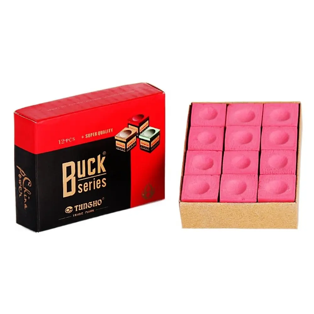 12PCS Billiards Cue Chalks Billiards Accessories Anti Slip Wear-resistant Durable Portable Light Professional Snooker Chalk billiard chalk billiard accessories