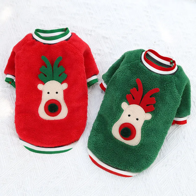 Pet jumpsuits Dog Christmas warm jumpsuits for small medium dogs cats