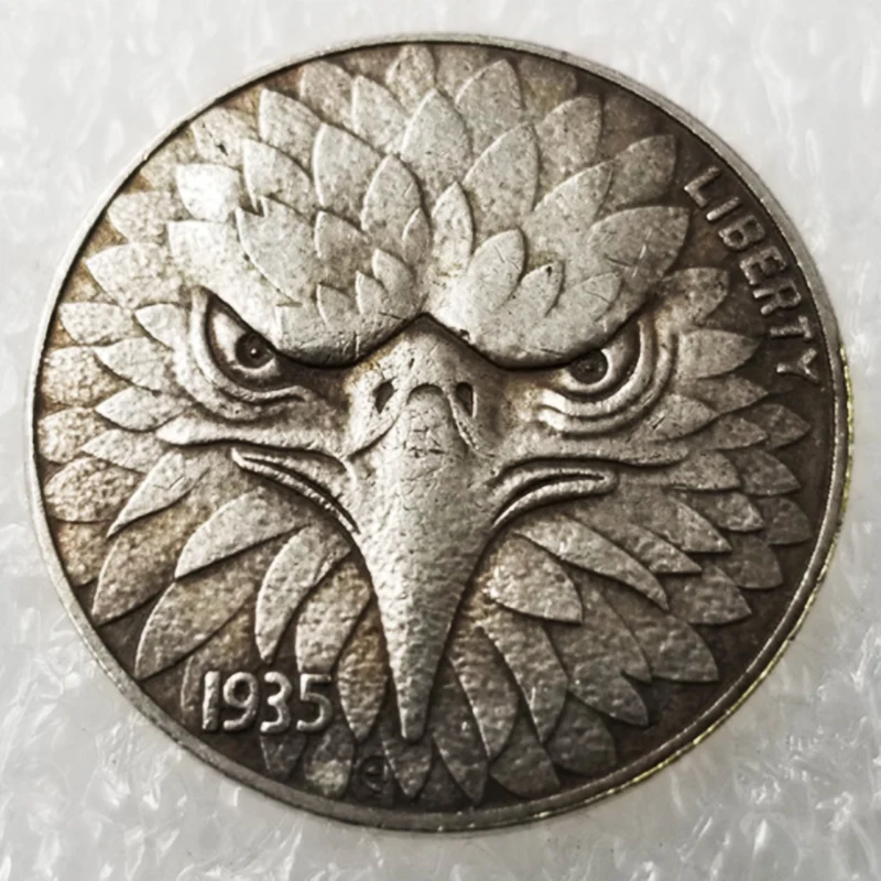 Никелевые монеты Хобо 1935 США Морган доллар Орел буйвол Серебряная монета Декор