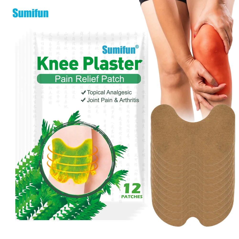 

12/24/36/60Pcs Sumifun Wormwood Knee Joint Pain Relief Patch Meniscus Damage Synovitis Massage Sticker Arthritis Medical Plaster