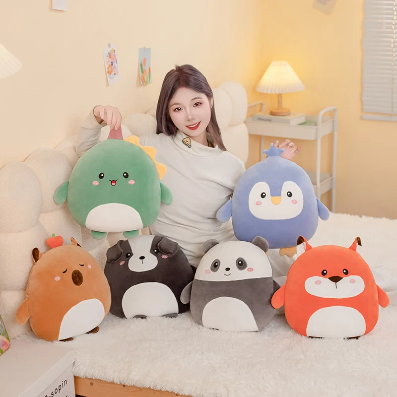 Cuddly Kawaii Animal Plush Pillow - Soft and Squishy Plushie Toy