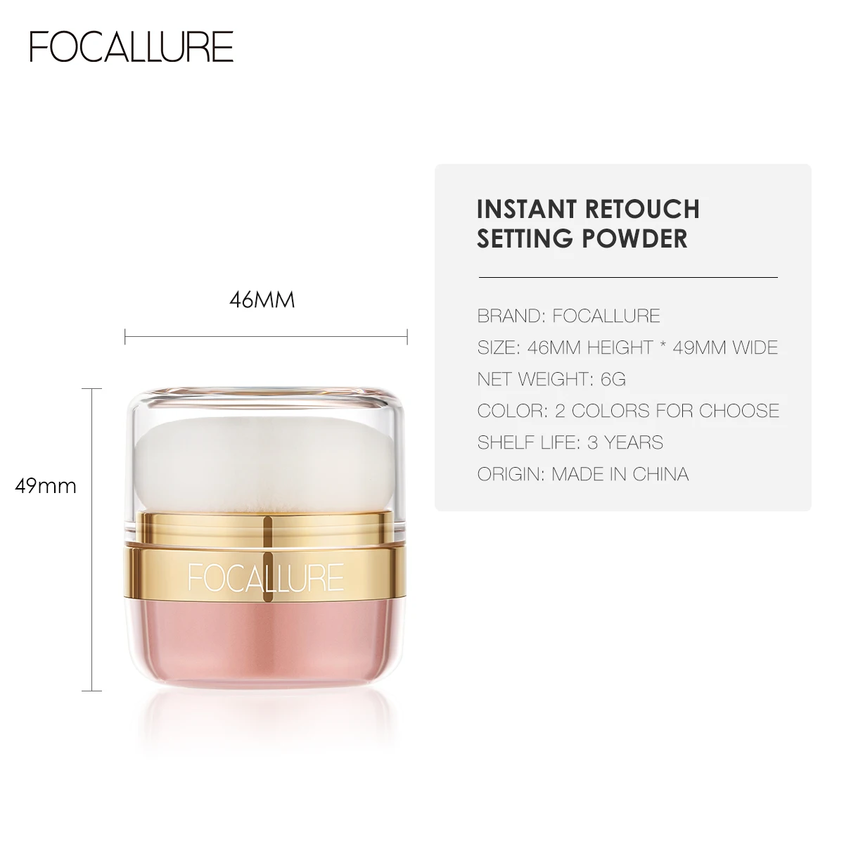FOCALLURE Diamond Body Glitter Highlighter Powder Shimmer Bronzer Face Contour Sparkle Blusher Loose Powder Makeup Cosmetics 6