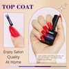 FZANEST HEMA TPO Free High Durability Strong Top and Base Coat Shiny Crystal NO Wipe High Shine Power Chrome Top Gel Finish 5