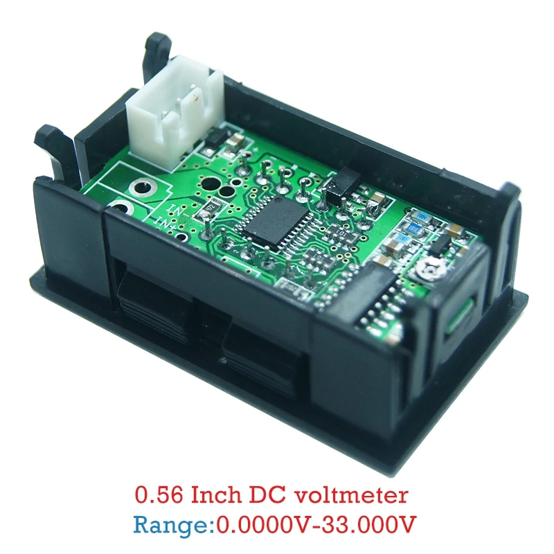 디지털 0.56 인치 LED 디스플레이 전압 계량기 테스터, 5 비트 DC 0-33.000V 전압계