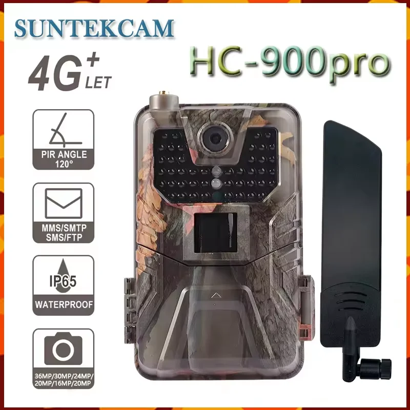 Suntekcam 4G APP Control Trail Camera HC-900pro Infrared Night Vision 4K Live Video Outdoor Animal Hunting Cameras