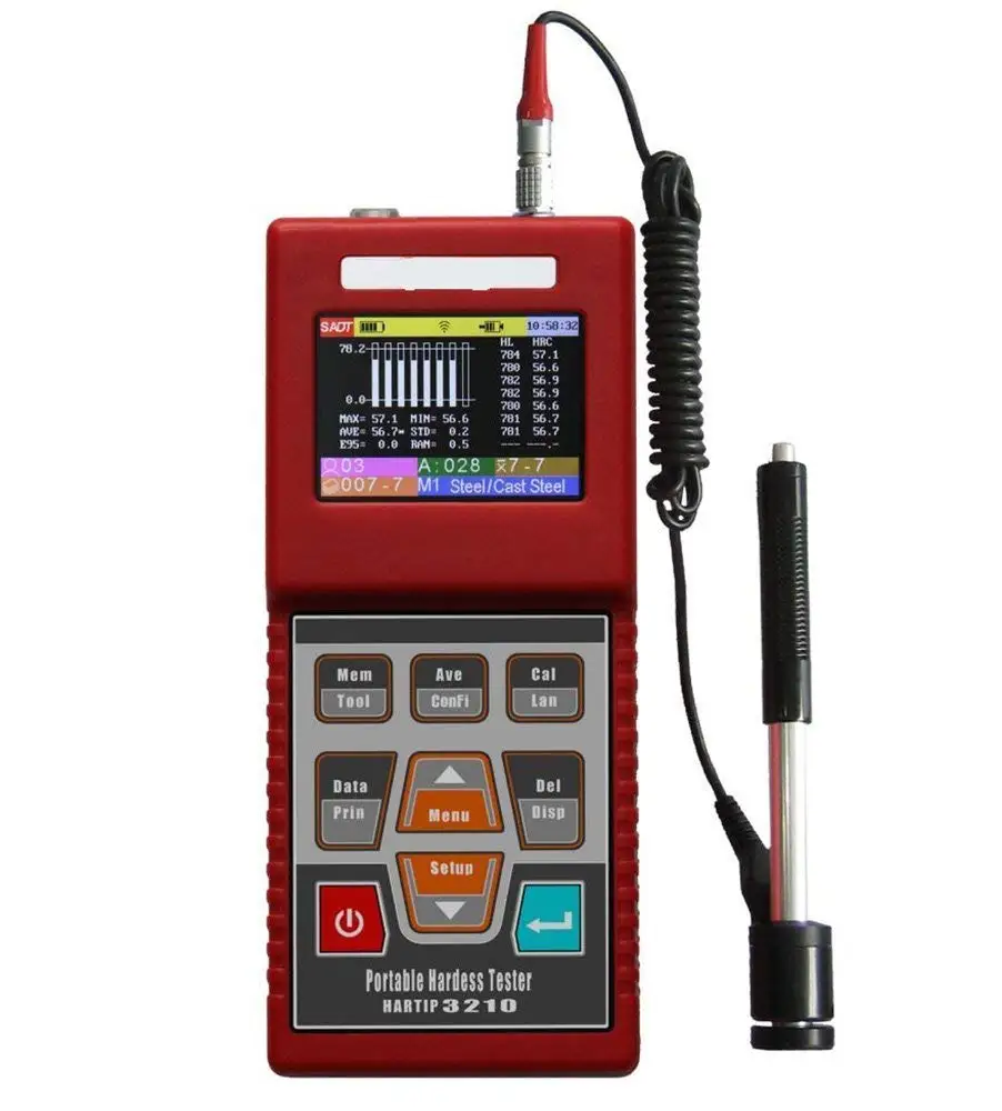 Digital Portable Leeb Hardness Tester Meter Gauge Measurement With Measuring Range HL170-960 Multi Language Memory 25000 Data