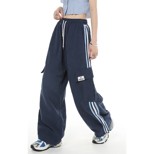 Vintage Elegant Womens Straight Cargo Sweatpants Women With