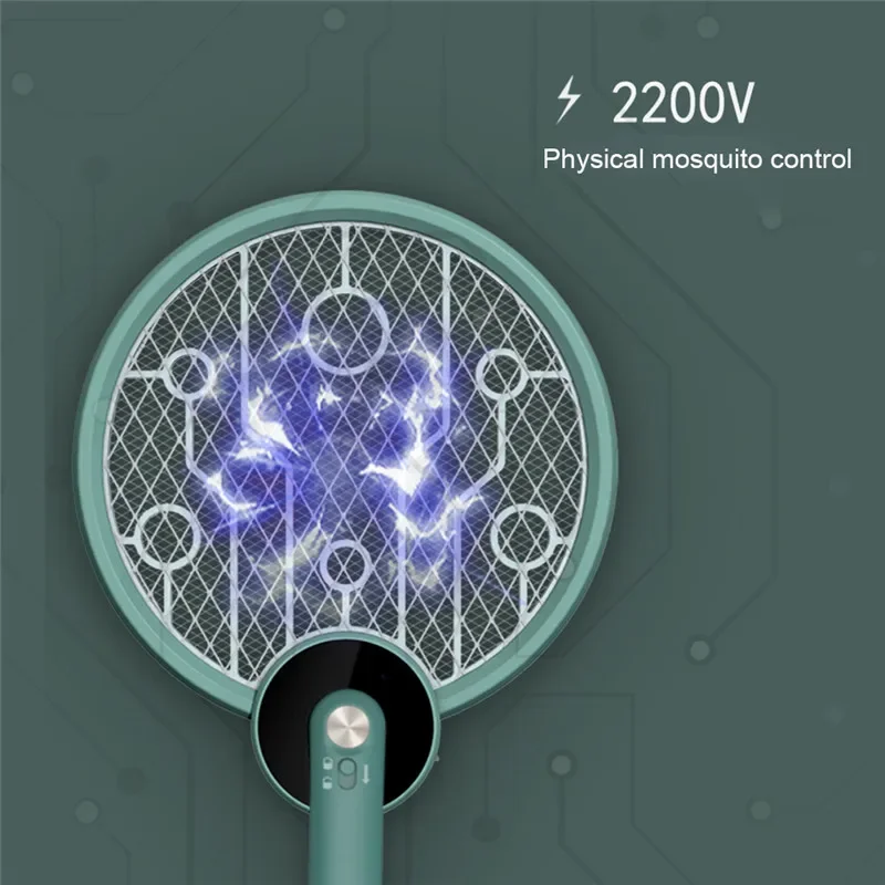 여름 버그 Zappers Foldable USB 충전식 홈 버그 음소거 비행 찰싹 때림 함정 곤충 킬러 램프 핸드 헬드 전기 모기 킬러