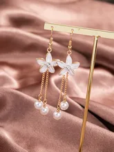  2022 Exquisite Women Long Pearl Tassel Earrings Earhooks Women for Earrings Exquisite Women Engagement Anniversary Gifts 
