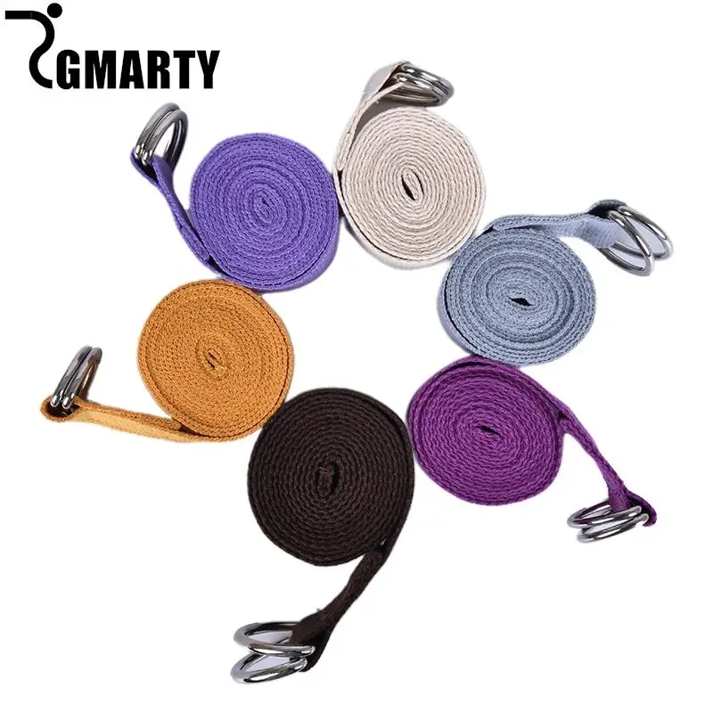 1Pc Adjustable Sport Stretch Strap D-Ring Belts Gym Waist Leg Fitness Yoga Belt