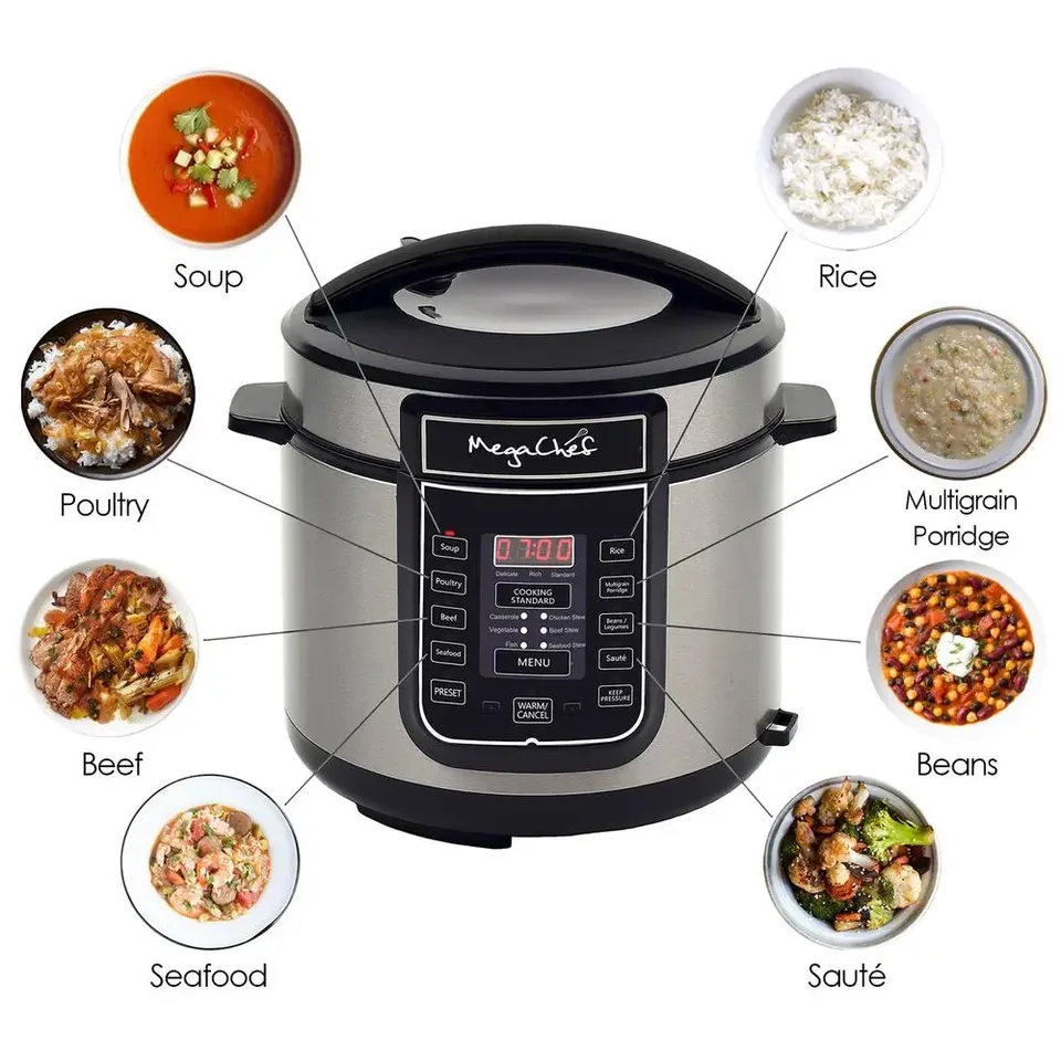 Megachef 6 Quart Digital Pressure Cooker Multi Function