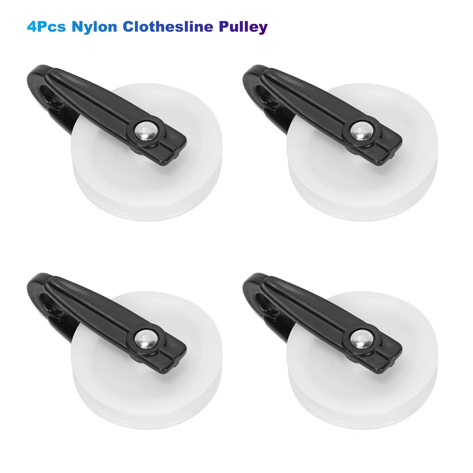 4pcs ניילון גלולה, מגלגלת חבל גלולה חיצונית, חוט חוט לגלגלת בגדים חיצוניים