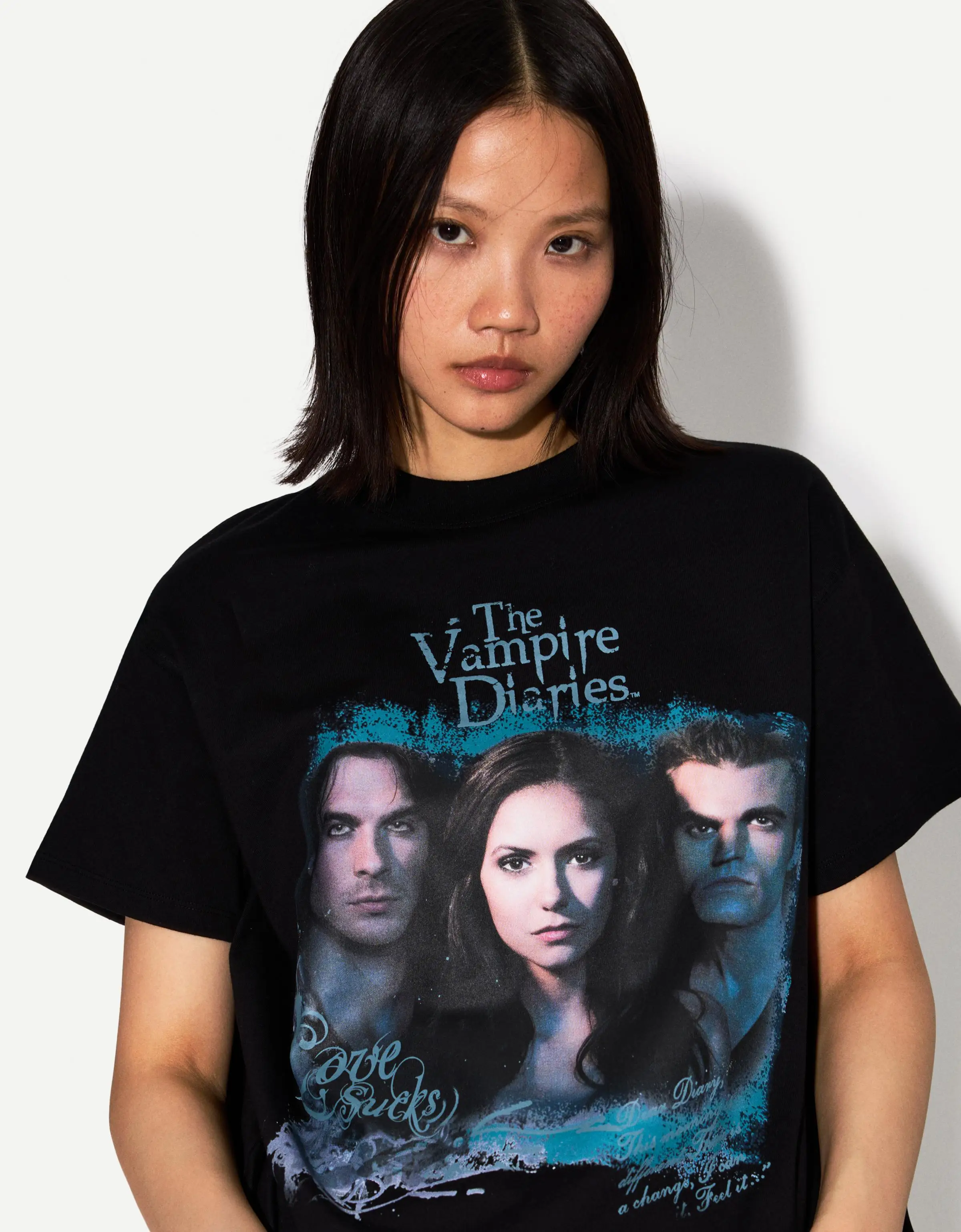 Y2k T-shirt The Vampire Diaries Kurzarm Mode Marke Hip Pop T-shirts Übergroßen Y2k Kurzarm Hohe Baumwolle Top T