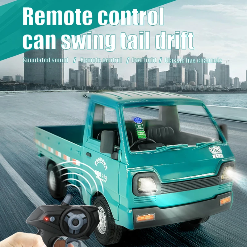 RC Van Truck 1/16 2.4GHZ RC Car Simulation Drift Climbing Truck Spray and LED Lights RC Electric Truck Model Boy's Toys Gifts