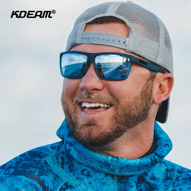 New Brand KDEAM High quality TR90 Fishing Polarized Sunglasses Men outdoor  Sport driving Sun Glasses UV400 with soft Nose pad - AliExpress