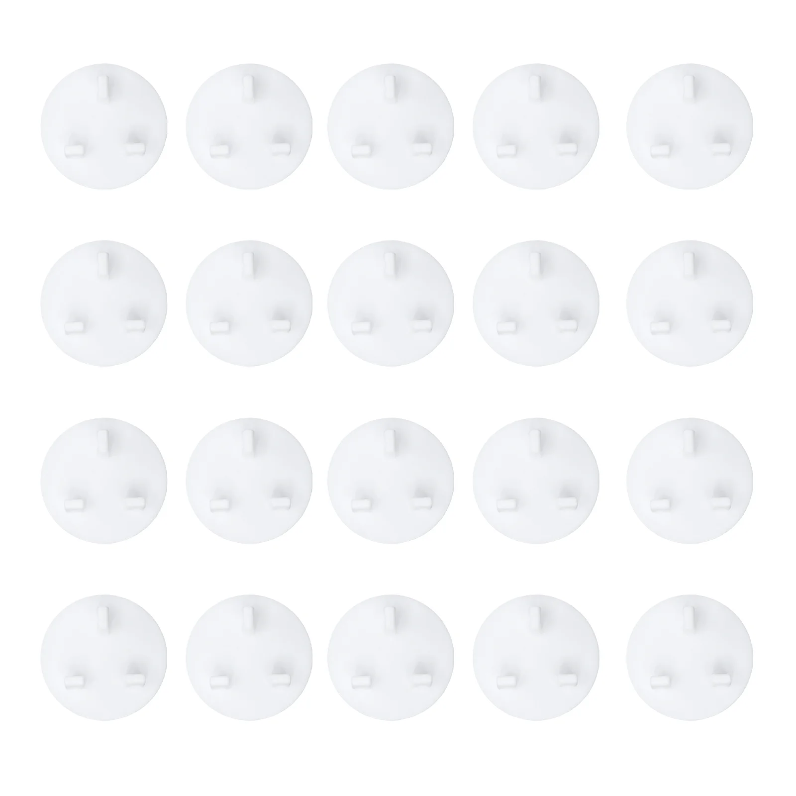 20 Pcs Socket Plastic Outlet Covers Baby Proof White Caps Prevent Electrocution Child Safety Home Office Garage Easy