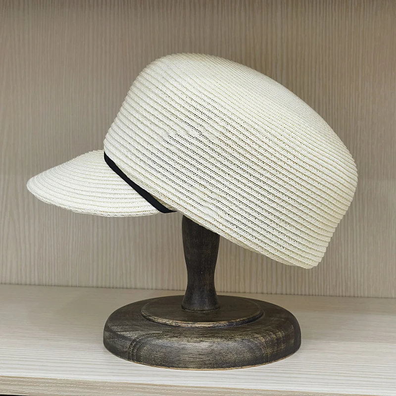 

New Casual Simple Equestrian Hat Fashion Women Men Knight Hat Ribbon Buckle Decorative Visor Cap Summer Beach Luxury Sun Hat