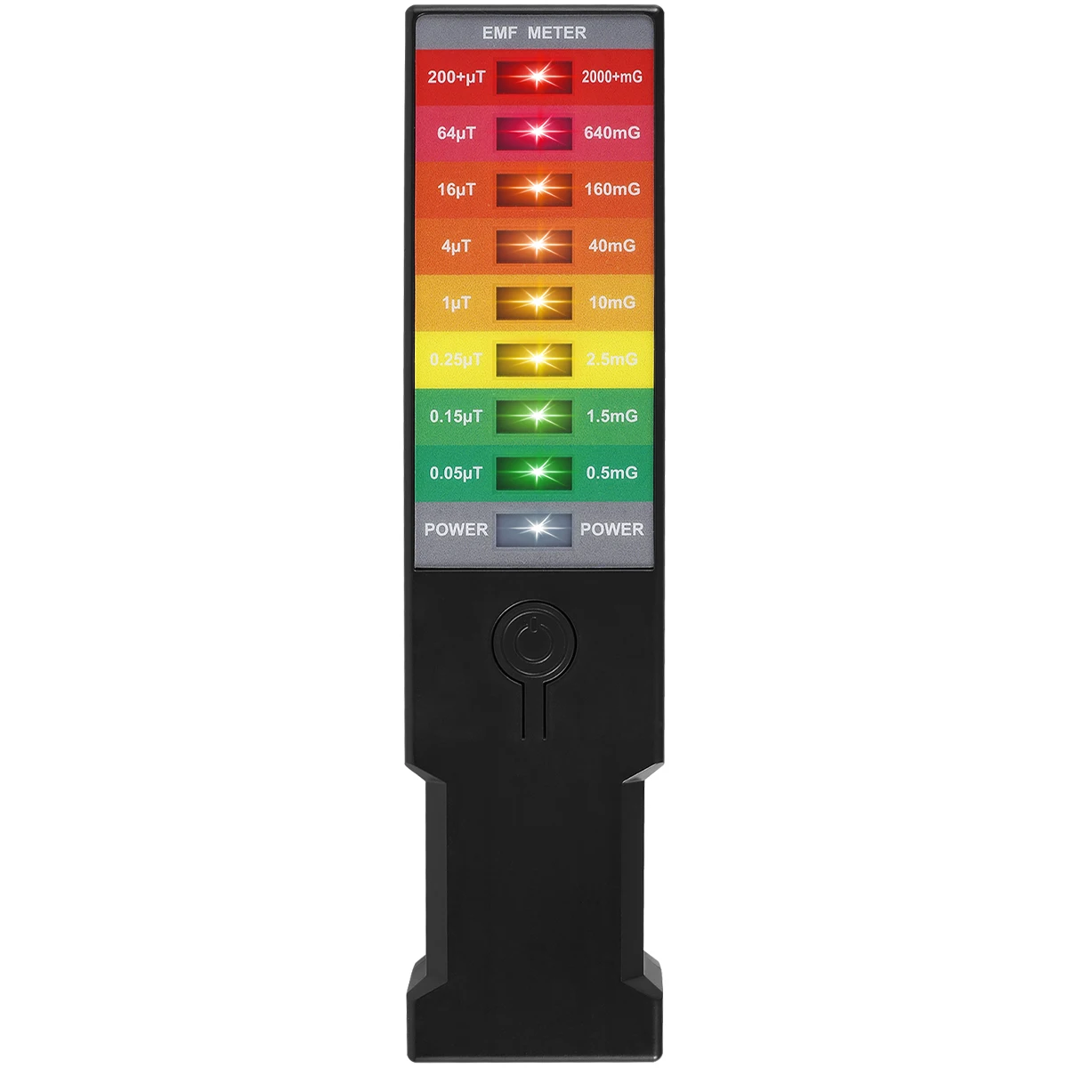 Electromagnetic Radiation Detector Handheld EMF Reader Battery Operated EMF Meter Tester Portable 9 LED Gauss Meter 2