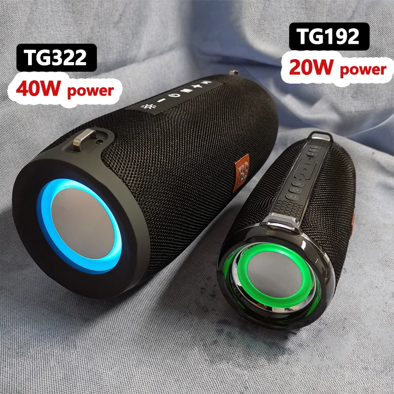 40W High Power TG322 Bluetooth Speaker Waterproof Portable Column PC Computer Speakers Subwoofer Boom Box Music Center FM TF bluetooth speaker portable speaker computer speaker audio speaker hifi speaker