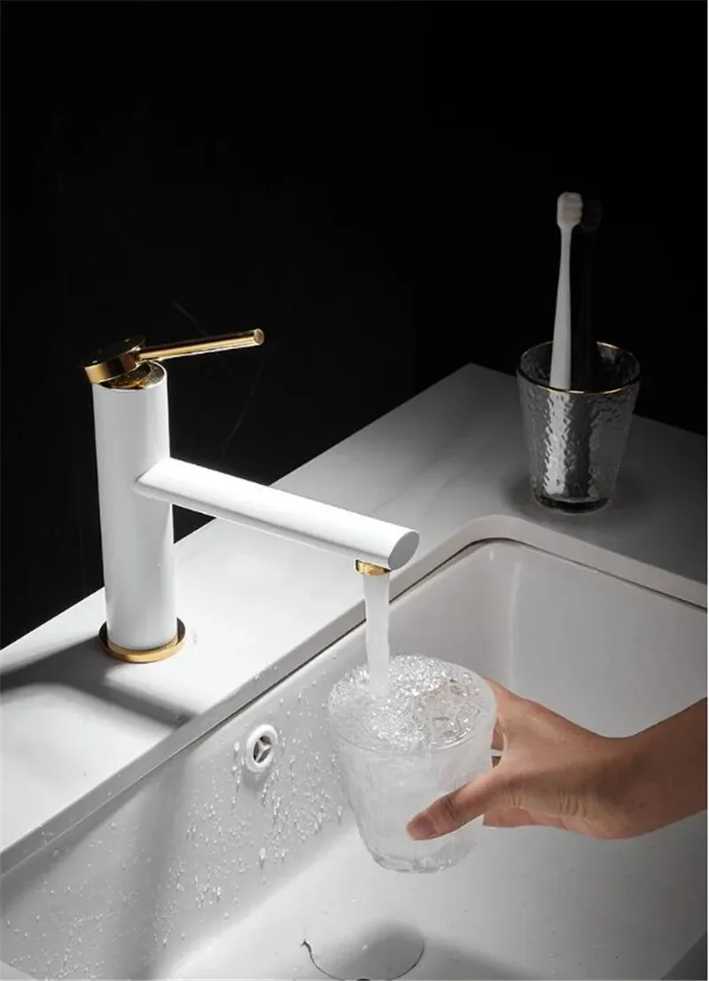Description Picture 2 of itemBasin Faucet Brass Bathroom Mixer Tap Black/Grey Wash Single Handle Hot and Cold