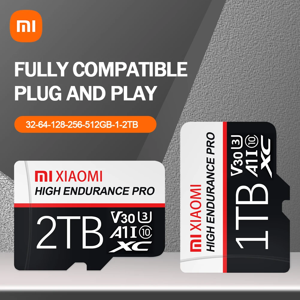 

Карта памяти Xiaomi Micro TF SD стандарта A1, 1 ТБ, класс 10