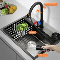 Drop In Kitchen Sink Stainless Steel Undermount Basin Large Single Slot Workstation Sinks Household Dishwashing Basin 2