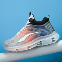 Spring and Summer Men's Fashionable Street Style Walking Shoes, Suitable for Outdoor Activities in All Seasons, Comfortable Non-Slip Lace-Up Sports Shoes for Men