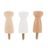 2pcs Mushrooms-Shape Screw-On Wooden Hook Coat Key Towel Mug Shaker Peg Wood Hooks & Screws Wall Mounted Bathroom Kitchen Hanger 4