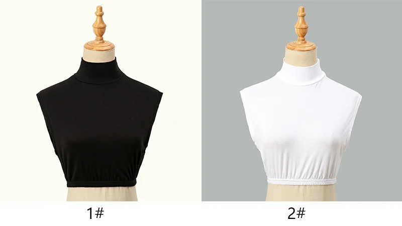 Mode Modal Platz Gefälschte Kragen Weiche Elastische Modale Abnehmbare Kragen Einfarbig Rollkragen Hohe Innere Hals Abdeckung Frauen Schal – Detail 10