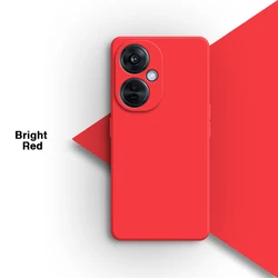 Premium Liquid Silicone Soft Phone Case - High-Quality Protective Cover for OnePlus Nord CE3Lite (Bright Red)