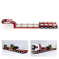 DG-999 RC 1/14 Heavy Trailer 4 Axles CNC Gooseneck Trailers for DIY Tractor Truck Model with Light System Servo ESC TH23977 1