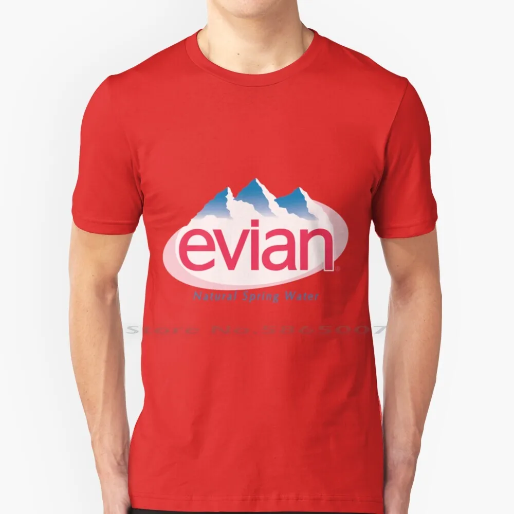 evian Tシャツ Evian Logo T Shirt 100% Cotton Y2k Vintage Aesthetic Graphics