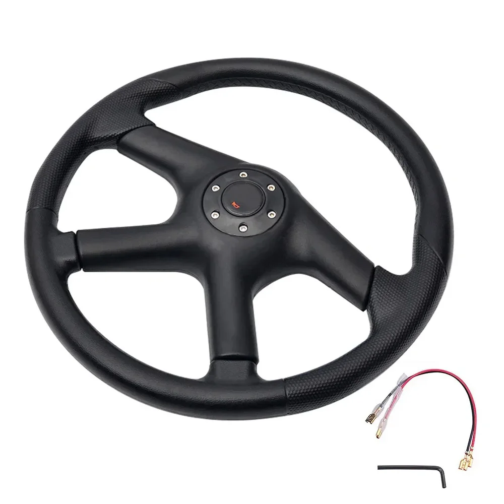 Volante Racing Da 14 Pollici (350mm) Per Drifting | Universale In Similpelle E Alluminio – Nero, Rosso O Blu
