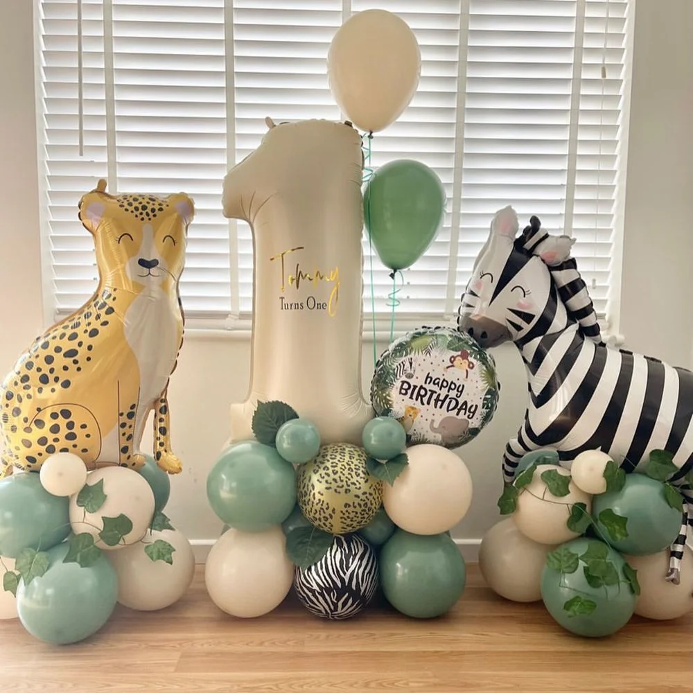 23 stücke Avocado Grün Ballons Turm 32 zoll Cremige Anzahl Ballon Für 30 40 50 60 Geburtstag Dekoration Kinder Geburtstag partei Liefert – Detail 3