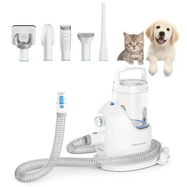 Nakasa P2 Pro Dog Clipper Kedvtelésből Tartott Hajszál -Vákuumtisztítóval, 10500Pa Szívóállat -Ápoló Szett, Kisállat -Hajvágó 5 Gondozó Szerszámmal