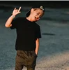 Summer Cotton Boys T Shirt Short Sleeve White Tshirt For Girl Solid Color Simple Children's Clothing T-Shirts For Children Tops 2