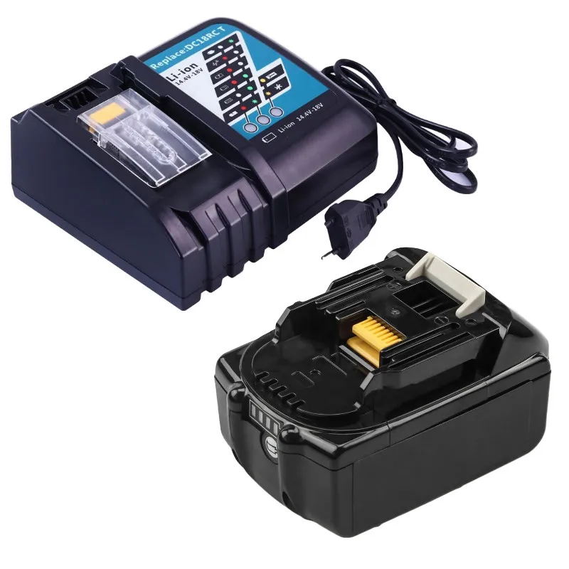 

18-вольтовый литий-ионный аккумулятор высокой емкости BL1860B + DC18DC LXT 6,0 ач с зарядным устройством для Makitas