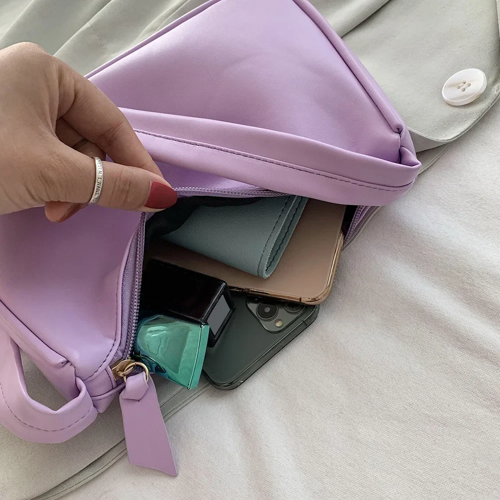 Retro PU Leather Shoulder Bag - Casual Small Top-Handle Handbag for Women