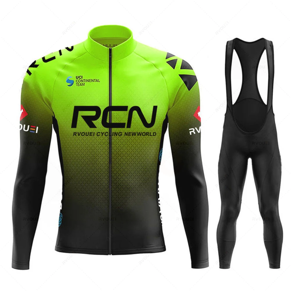 2025 New Rcn Team Autumn Cycling Jersey Set Ropa Ciclismo Men Long Sleeve Bike Clothing MTB Maillot Road Bicycle Bibs Uniform 5