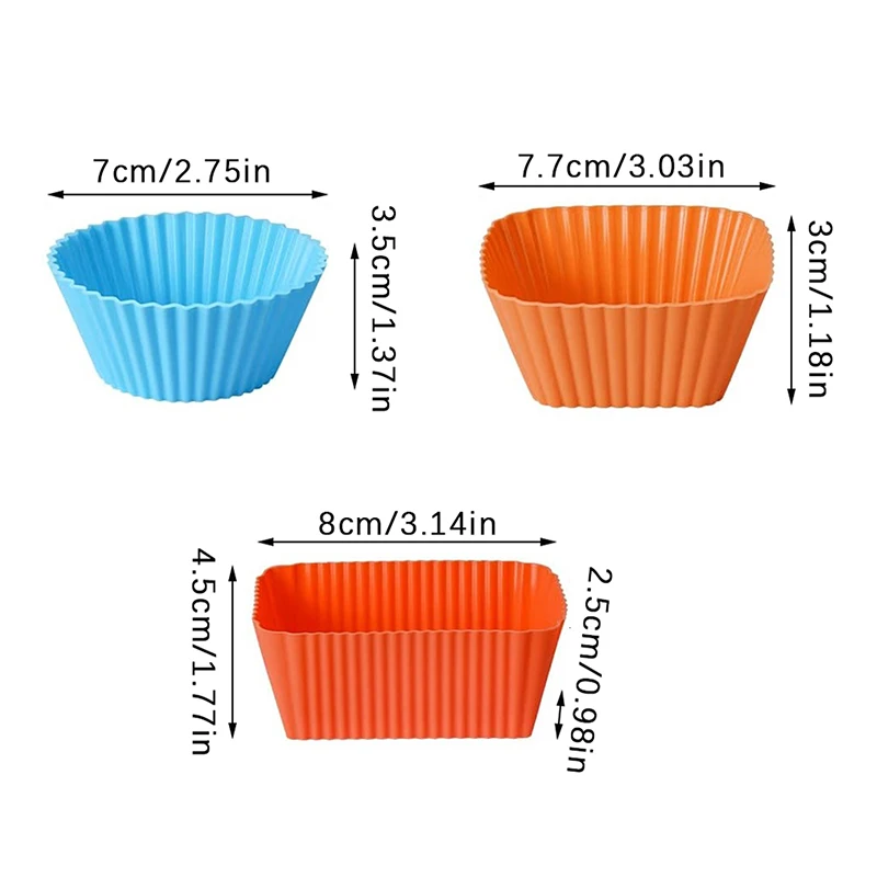 100% Food‑Grade Colorful Silicone Baking Cups – Reusable Non‑Stick Muffin & Cupcake Lin... - SKU SBC16328 - UGI Pack...