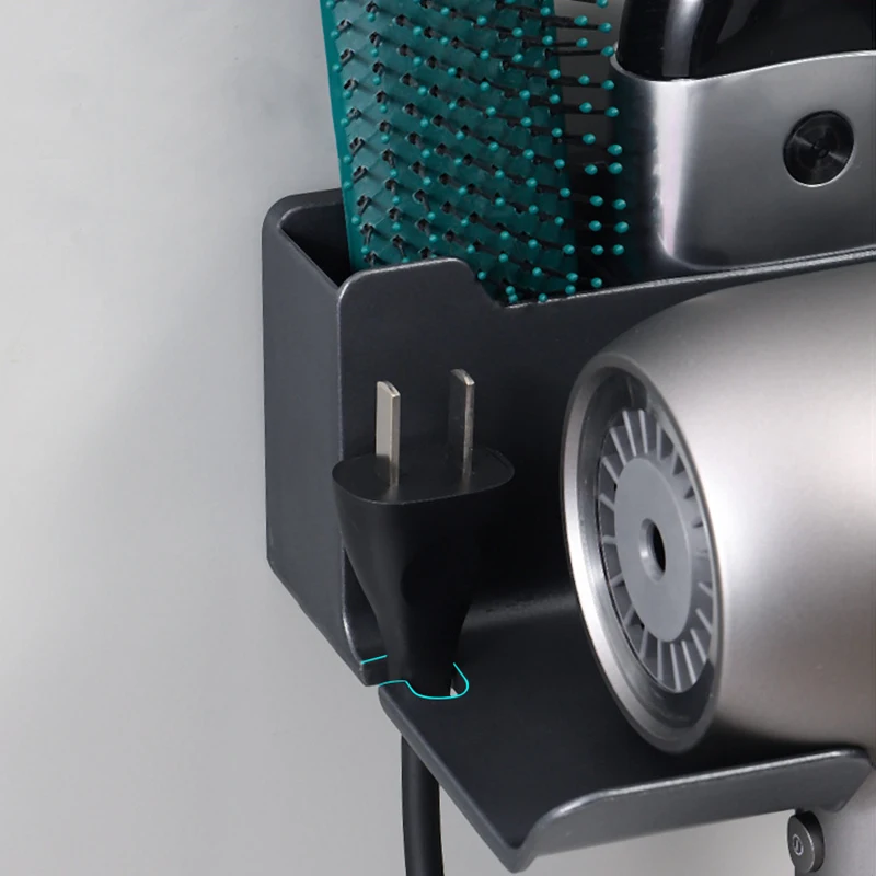 Wall-mounted Punch-free Hair Dryer Rack Bathroom Bracket Bathroom Rack bathroom shelf rack bathroom storage rack storage rack hair dryer storage rack hair dryer holder